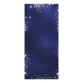 Hochzeitsmenü für den blauen Glitzer Werbekarte (Hinten)