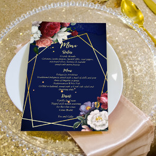 Hochzeitsmenü für die Rose in Blauburgund