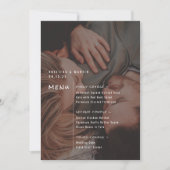 Hochzeitsmenü für Foto Ankündigung (Vorderseite)