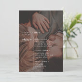 Hochzeitsmenü für Foto Ankündigung (Stehend Vorderseite)