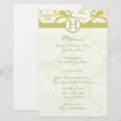 Hochzeitsmenü für Gold und Limone Damaskus (Vorne/Hinten)