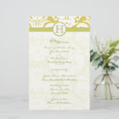 Hochzeitsmenü für Gold und Limone Damaskus (Stehend Vorderseite)
