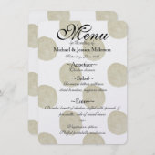 Hochzeitsmenü für Goldwasserfarben Menükarte (Vorne/Hinten)