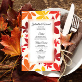 Hochzeitsmenü für helle Herbstlaube