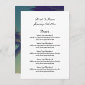 Hochzeitsmenü für klassische Küstenthemen Menükarte (Vorne/Hinten)