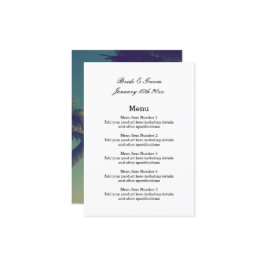 Hochzeitsmenü für klassische Küstenthemen Menükarte