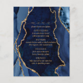 Hochzeitsmenü für Marmor und Gold (Vorderseite)