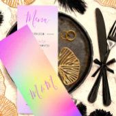 Hochzeitsmenü für mehrfarbige Gefärbte Krawatte Mo Menükarte