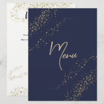 Hochzeitsmenü für Navy & Gold Stardust