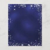 Hochzeitsmenü für Navy-Silber-Glitzer-Bar (Rückseite)