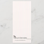 Hochzeitsmenü für Peach und Blue Sand Dollars Menükarte (Rückseite)