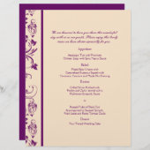 Hochzeitsmenü für Pflaume und Champagner (Vorne/Hinten)