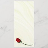 Hochzeitsmenü für rote Blume Menükarte (Rückseite)