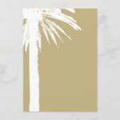 Hochzeitsmenü für Sandpalmen Menükarte (Rückseite)