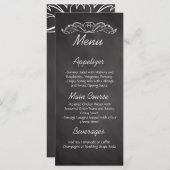 Hochzeitsmenü für Schiefer Chalkboard Menükarte (Vorne/Hinten)