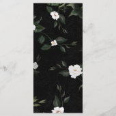 Hochzeitsmenü für Schwarz-Rot-Blume Menükarte (Rückseite)