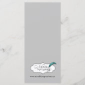 Hochzeitsmenü für Silber und Lila Blumenkohl Menükarte (Rückseite)