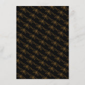 Hochzeitsmenü für Vintage Goldfräsen Menükarte (Rückseite)