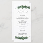 Hochzeitsmenü für Wasserfarben Menükarte (Vorne/Hinten)