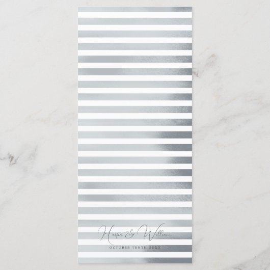 Hochzeitsmenü für Wasservögel Menükarte (Rückseite)