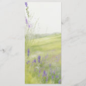 Hochzeitsmenü für Wildblumen Menükarte (Rückseite)