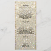 Hochzeitsmenü - Goldene Glit Fab Menükarte (Rückseite)