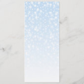 Hochzeitsmenü, Hochzeitsmenü für Snowflakes Menükarte (Rückseite)