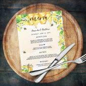 Hochzeitsmenü Hummeln-Wabenflorale