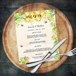 Hochzeitsmenü Hummeln-Wabenflorale