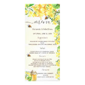 Hochzeitsmenü Hummeln-Wabenflorale Werbekarte (Vorne)
