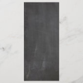 Hochzeitsmenü im Chalkboard. Modernes Graumenü Menükarte (Rückseite)