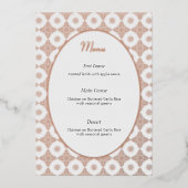 Hochzeitsmenü in Rose Gold Folieneinladung (Vorderseite)