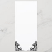 Hochzeitsmenü in Schwarz und Weiß Menükarte (Rückseite)