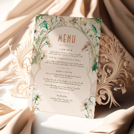 Hochzeitsmenü - Jugendstil von Mucha Einladung