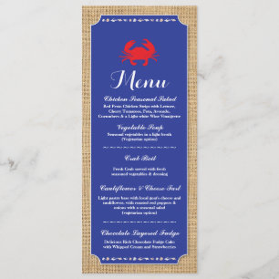 Hochzeitsmenü Krabben-Kochfest am Strand Einladung