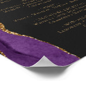 Hochzeitsmenü Lila Goldmedaille Poster (Ecke)