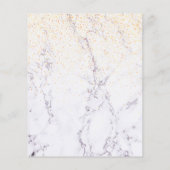 Hochzeitsmenü Marmorrosa Florals (Rückseite)