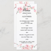 Hochzeitsmenü. MENÜKARTE (Vorne/Hinten)