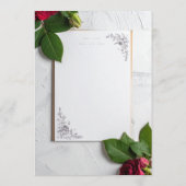 Hochzeitsmenü Menükarte (Rückseite)