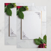 Hochzeitsmenü Menükarte (Vorne/Hinten)