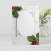 Hochzeitsmenü Menükarte (Stehend Vorderseite)