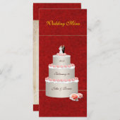 Hochzeitsmenü Menükarte (Vorne/Hinten)