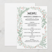 Hochzeitsmenü Menükarte (Vorne/Hinten)