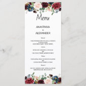 Hochzeitsmenü. MENÜKARTE (Vorderseite)