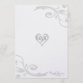 Hochzeitsmenü Menükarte (Rückseite)