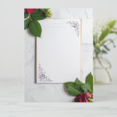 Hochzeitsmenü Menükarte (Stehend Vorderseite)