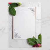 Hochzeitsmenü Menükarte (Rückseite)