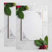 Hochzeitsmenü Menükarte (Vorne/Hinten)