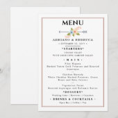 Hochzeitsmenü Menükarte (Vorne/Hinten)
