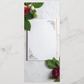 Hochzeitsmenü Menükarte (Rückseite)
